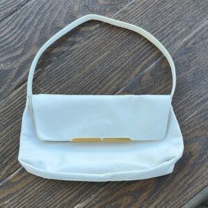 Vince Camuto Elita 100% Leather Clutch, White Swan